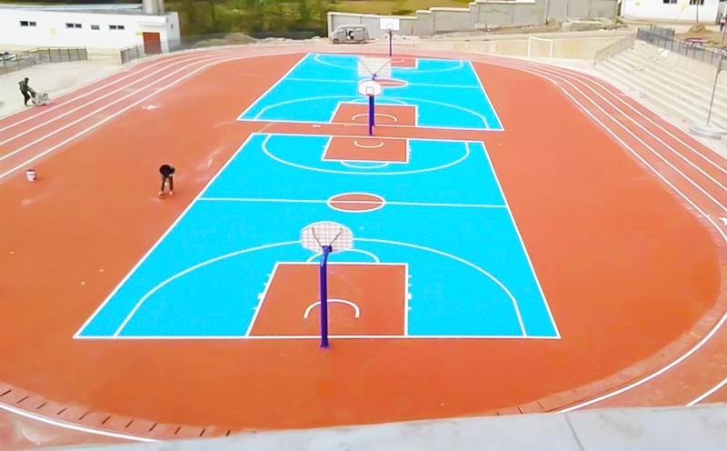 学校PU球场跑道
