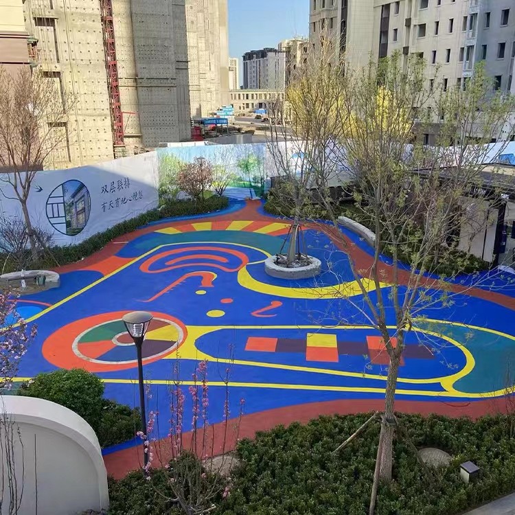 小区EPDM彩色图案场景